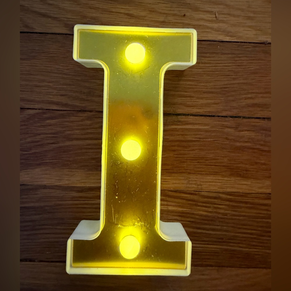 Source Unknown Yellow LED Letter Light